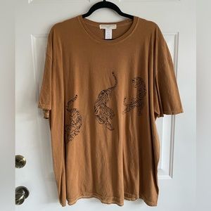 Oversized, tiger print t-shirt, Urban Outfitters, L/XL